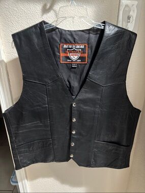 Interstate Leather Men's Black Vest L
